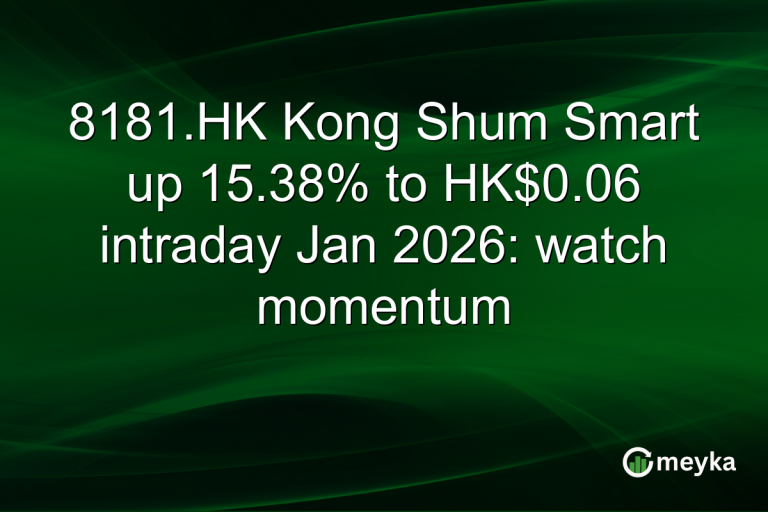 8181.HK Kong Shum Smart up 15.38% to HK$0.06 intraday Jan 2026: watch momentum