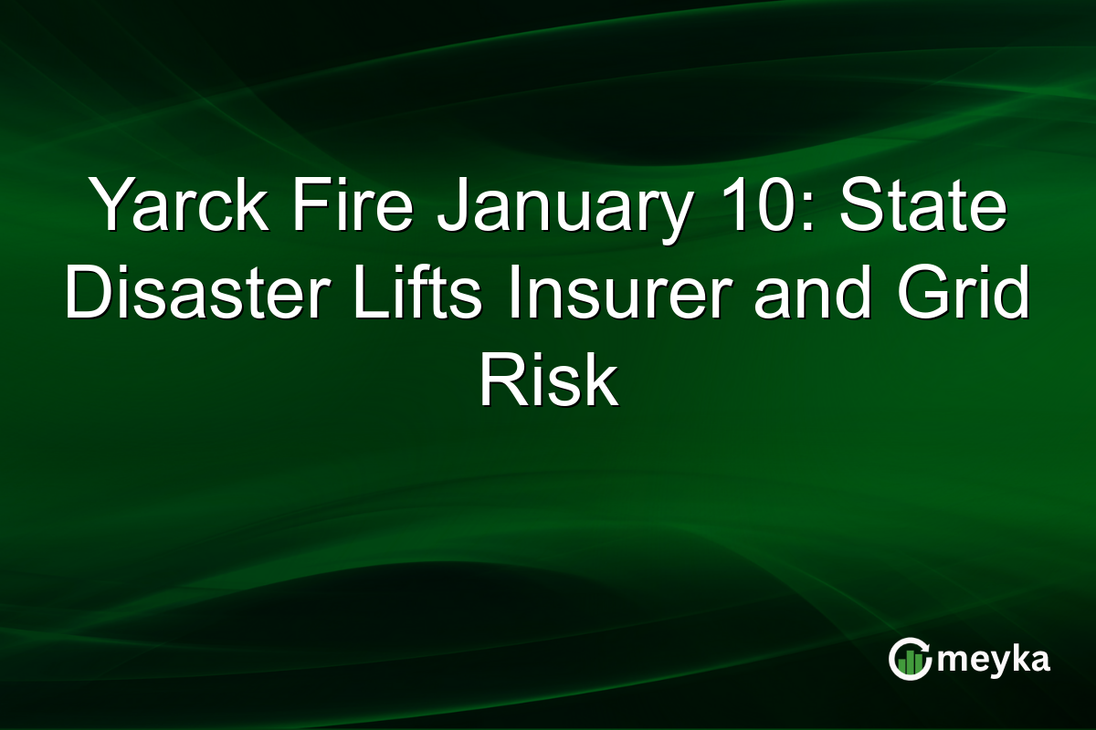 Yarck Fire January 10: State Disaster Lifts Insurer and Grid Risk