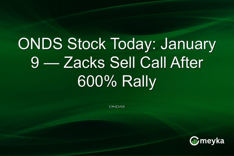 ONDS Stock Today: January 9 — Zacks Sell Call After 600% Rally