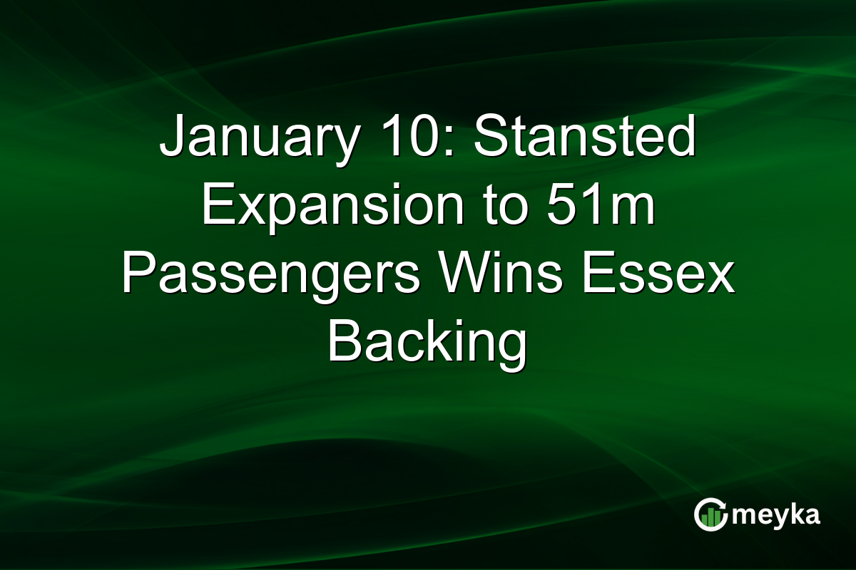 January 10: Stansted Expansion to 51m Passengers Wins Essex Backing