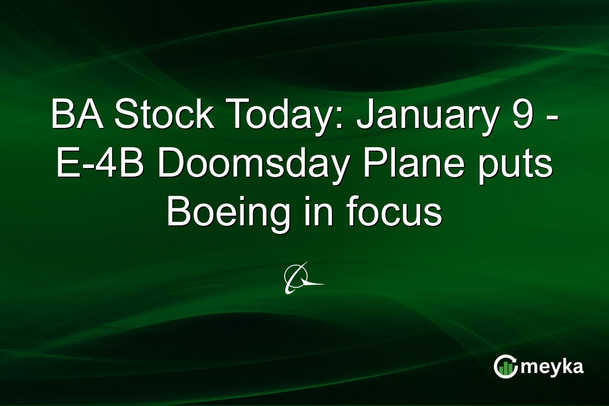 BA Stock Today: January 9 - E-4B Doomsday Plane puts Boeing in focus