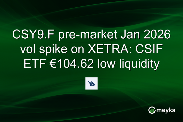 CSY9.F pre-market Jan 2026 vol spike on XETRA: CSIF ETF €104.62 low liquidity