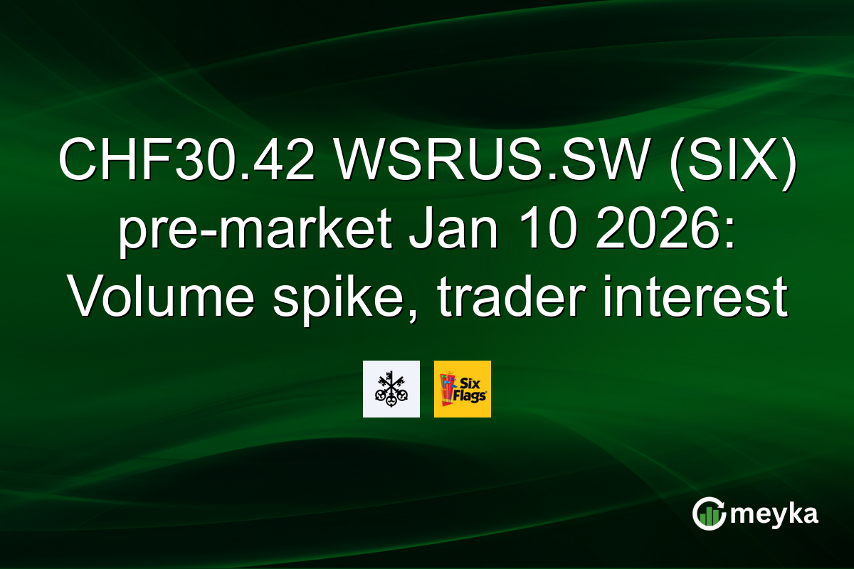 CHF30.42 WSRUS.SW (SIX) pre-market Jan 10 2026: Volume spike, trader interest