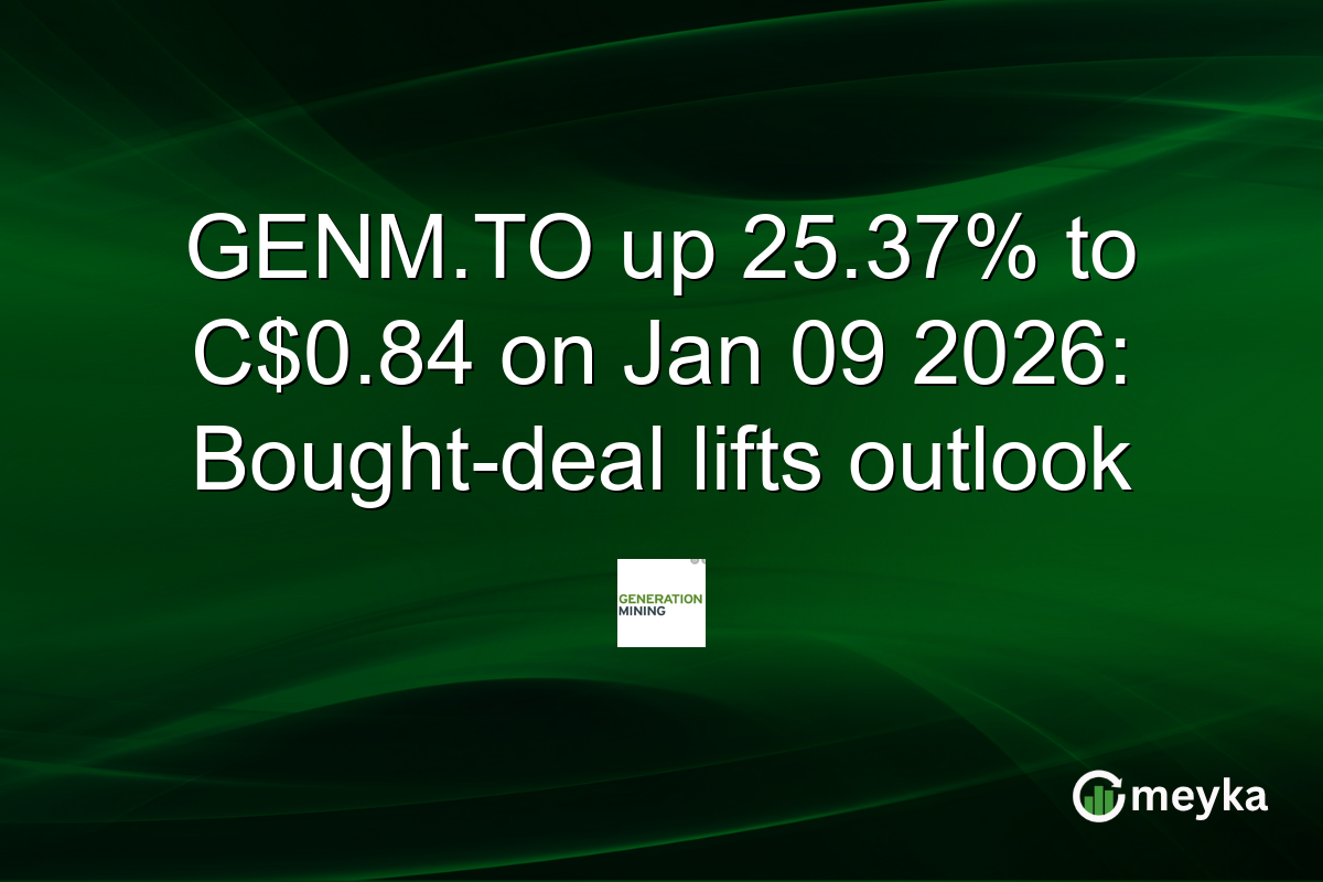GENM.TO up 25.37% to C$0.84 on Jan 09 2026: Bought-deal lifts outlook