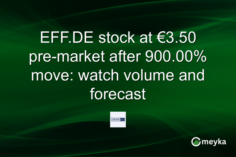 EFF.DE stock at €3.50 pre-market after 900.00% move: watch volume and forecast