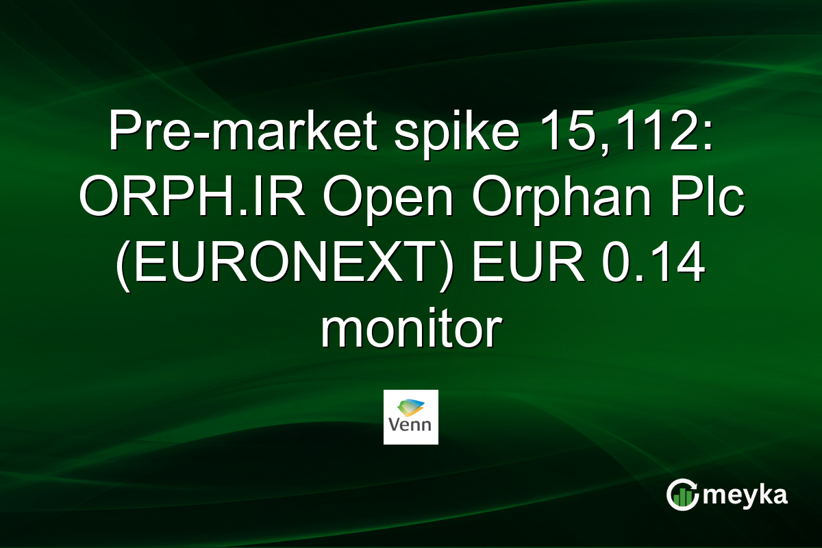 Pre-market spike 15,112: ORPH.IR Open Orphan Plc (EURONEXT) EUR 0.14 monitor