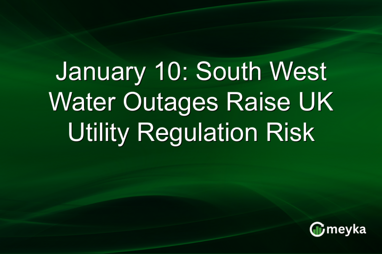 January 10: South West Water Outages Raise UK Utility Regulation Risk