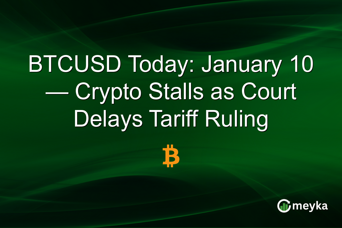 BTCUSD Today: January 10 — Crypto Stalls as Court Delays Tariff Ruling