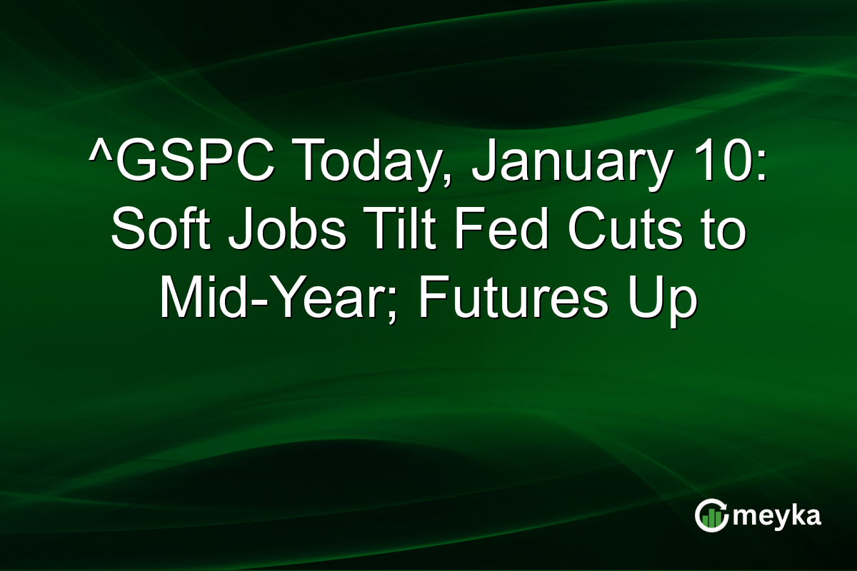 ^GSPC Today, January 10: Soft Jobs Tilt Fed Cuts to Mid-Year; Futures Up