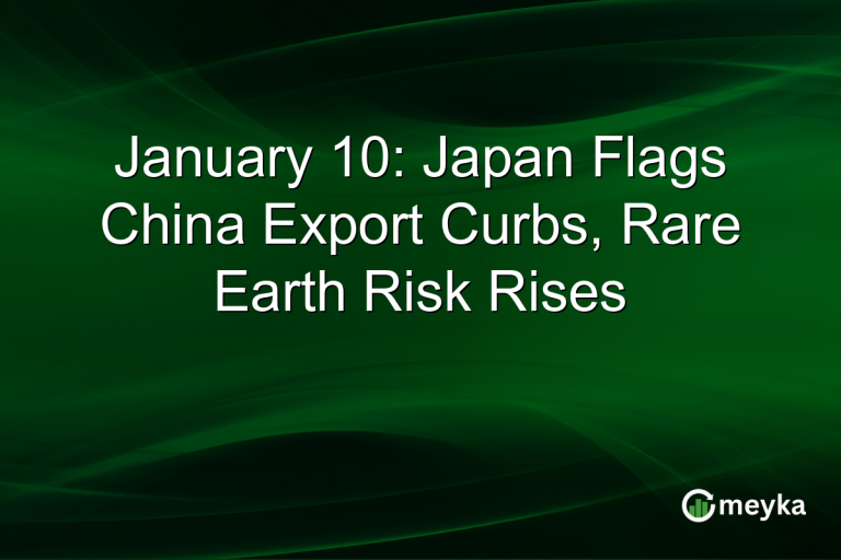 January 10: Japan Flags China Export Curbs, Rare Earth Risk Rises