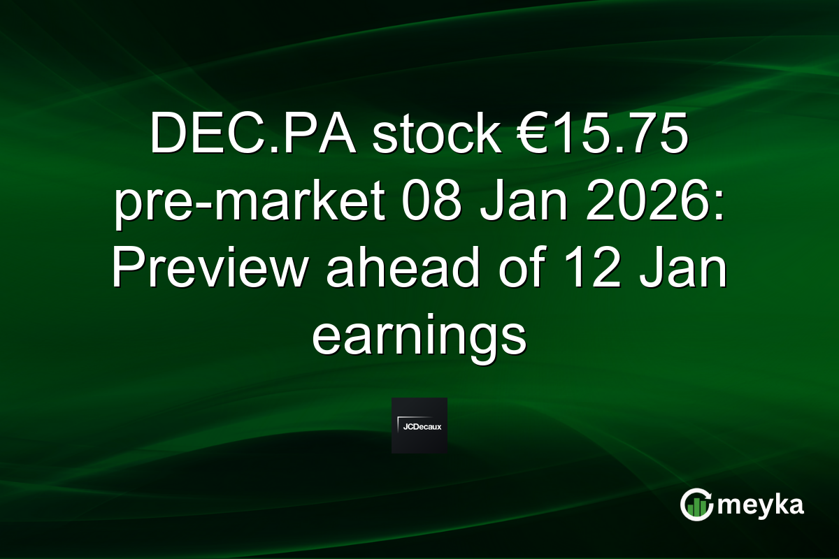 DEC.PA stock €15.75 pre-market 08 Jan 2026: Preview ahead of 12 Jan earnings