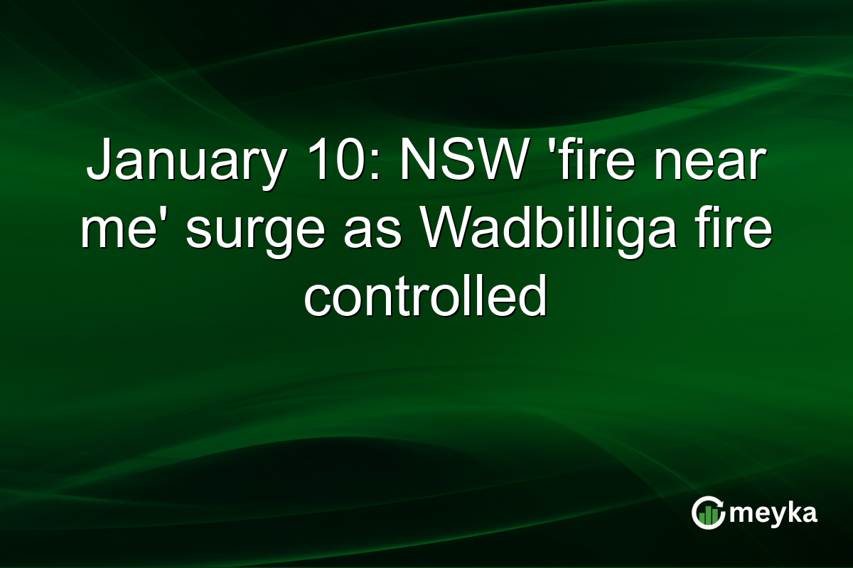 January 10: NSW 'fire near me' surge as Wadbilliga fire controlled