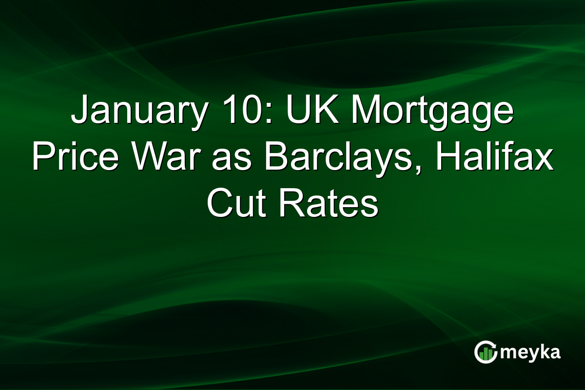 January 10: UK Mortgage Price War as Barclays, Halifax Cut Rates