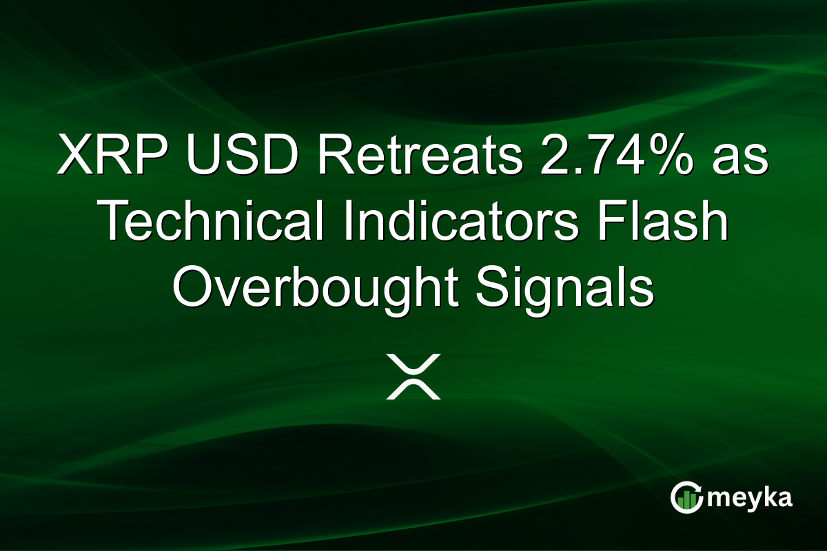 XRP USD Retreats 2.74% as Technical Indicators Flash Overbought Signals
