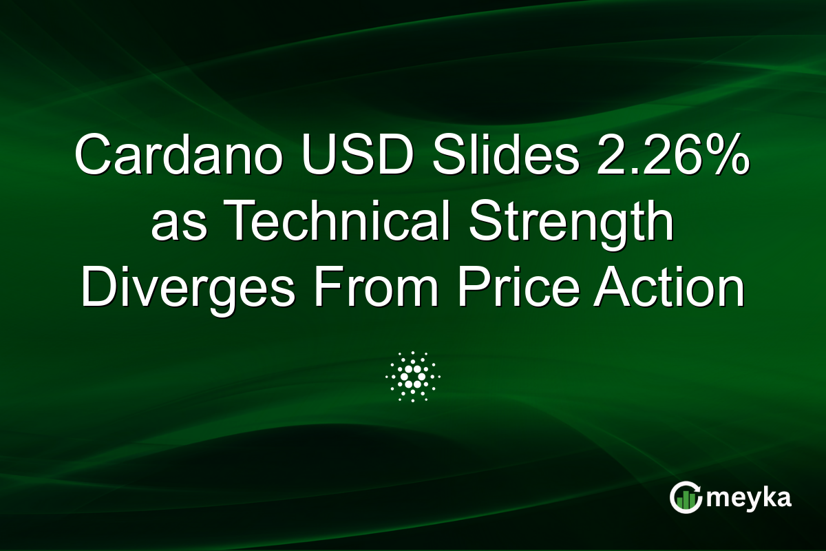 Cardano USD Slides 2.26% as Technical Strength Diverges From Price Action