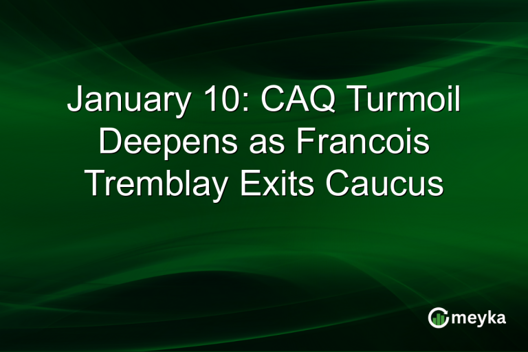 January 10: CAQ Turmoil Deepens as Francois Tremblay Exits Caucus