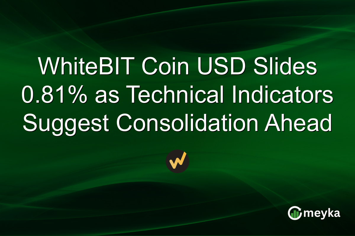 WhiteBIT Coin USD Slides 0.81% as Technical Indicators Suggest Consolidation Ahead
