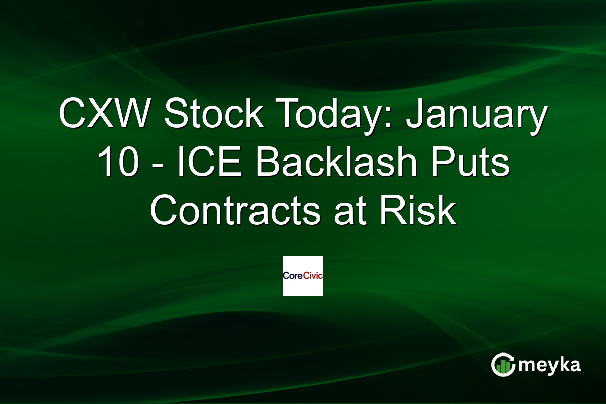 CXW Stock Today: January 10 - ICE Backlash Puts Contracts at Risk