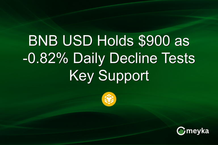 BNB USD Holds $900 as -0.82% Daily Decline Tests Key Support
