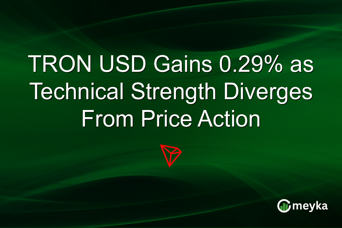TRON USD Gains 0.29% as Technical Strength Diverges From Price Action
