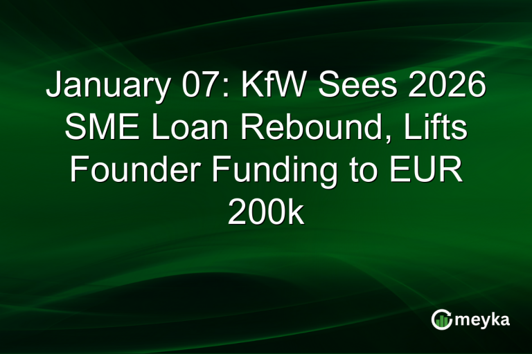 January 07: KfW Sees 2026 SME Loan Rebound, Lifts Founder Funding to EUR 200k