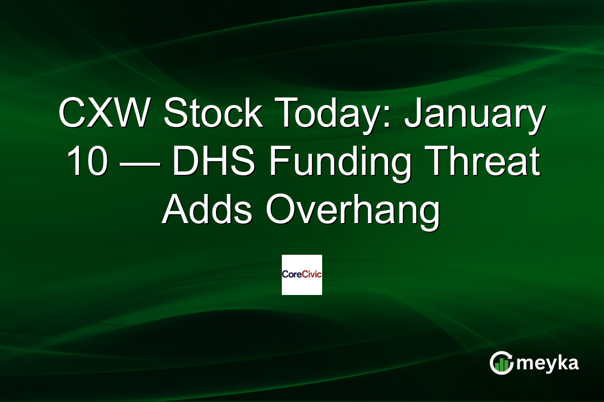 CXW Stock Today: January 10 — DHS Funding Threat Adds Overhang
