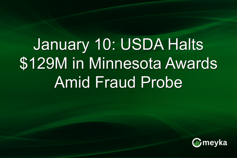 January 10: USDA Halts $129M in Minnesota Awards Amid Fraud Probe
