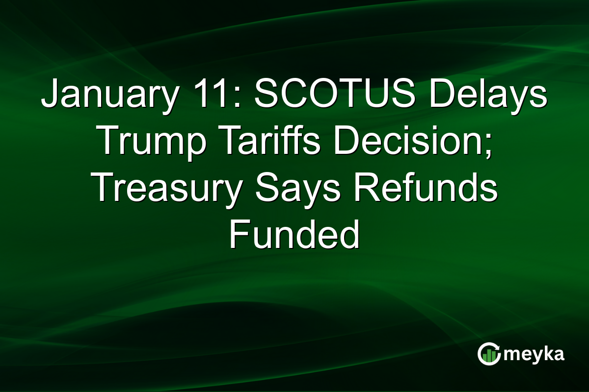 January 11: SCOTUS Delays Trump Tariffs Decision; Treasury Says Refunds Funded