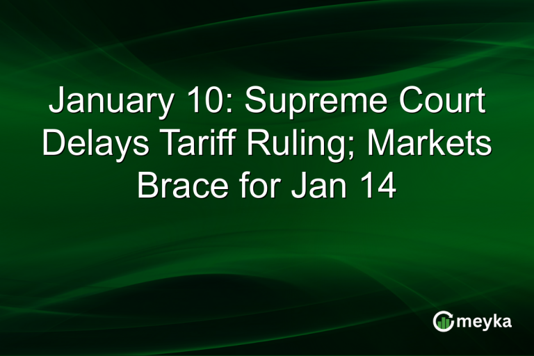 January 10: Supreme Court Delays Tariff Ruling; Markets Brace for Jan 14