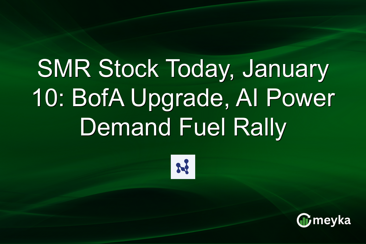 SMR Stock Today, January 10: BofA Upgrade, AI Power Demand Fuel Rally