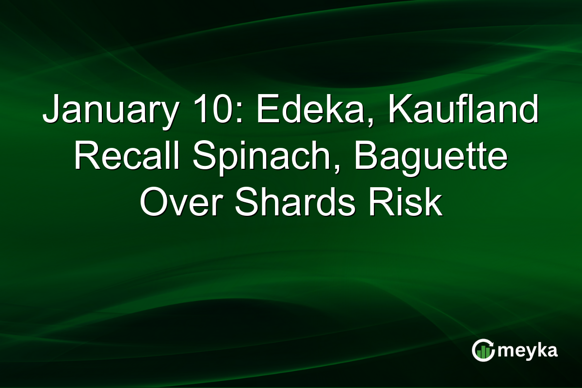 January 10: Edeka, Kaufland Recall Spinach, Baguette Over Shards Risk