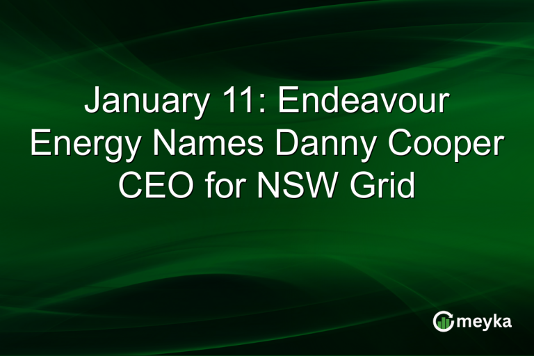 January 11: Endeavour Energy Names Danny Cooper CEO for NSW Grid