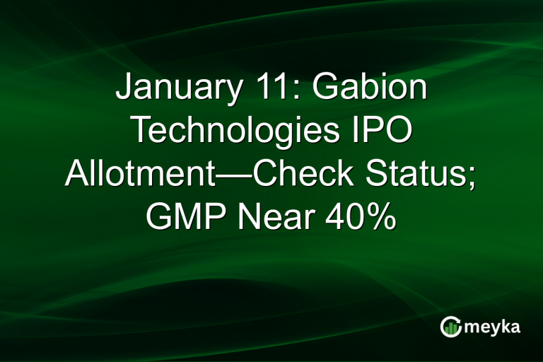 January 11: Gabion Technologies IPO Allotment—Check Status; GMP Near 40%