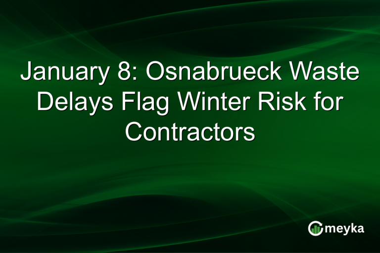 January 8: Osnabrueck Waste Delays Flag Winter Risk for Contractors