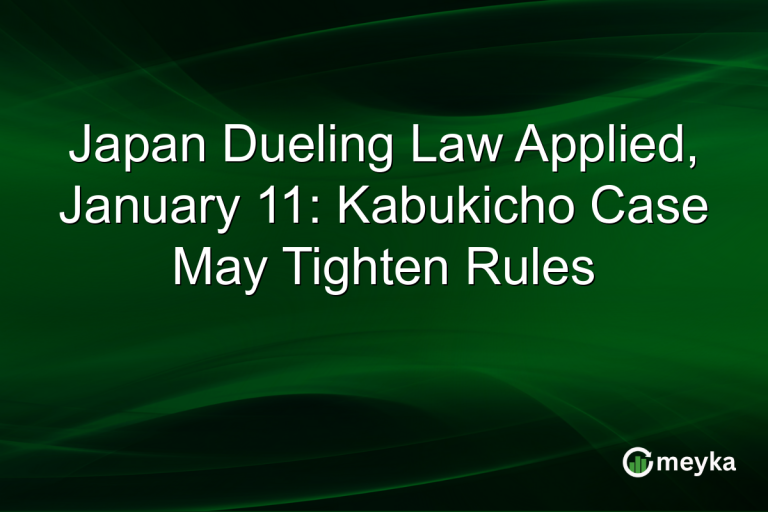 Japan Dueling Law Applied, January 11: Kabukicho Case May Tighten Rules