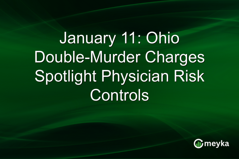 January 11: Ohio Double-Murder Charges Spotlight Physician Risk Controls