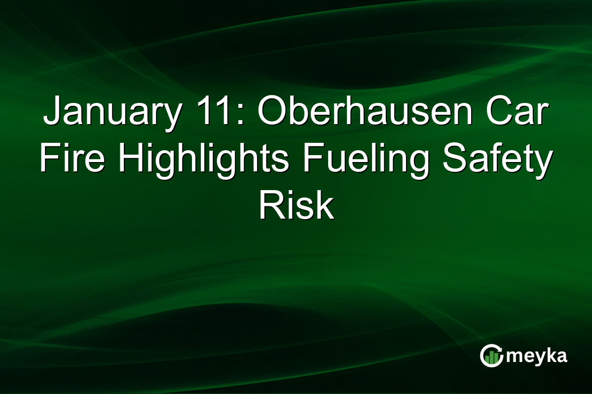 January 11: Oberhausen Car Fire Highlights Fueling Safety Risk