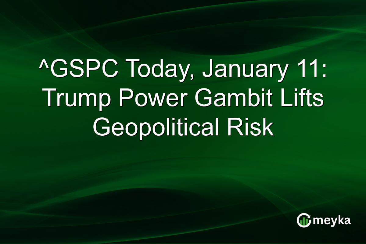 ^GSPC Today, January 11: Trump Power Gambit Lifts Geopolitical Risk