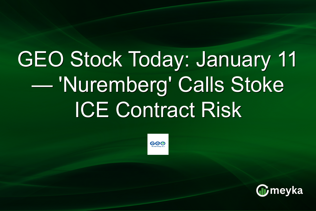 GEO Stock Today: January 11 — 'Nuremberg' Calls Stoke ICE Contract Risk