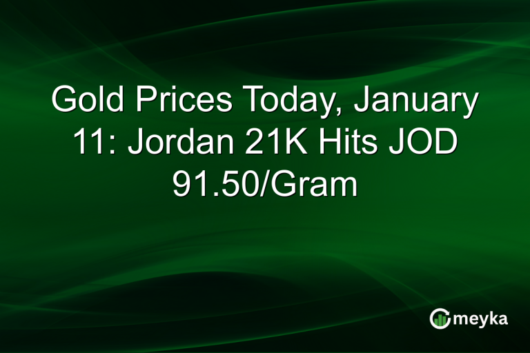 Gold Prices Today, January 11: Jordan 21K Hits JOD 91.50/Gram