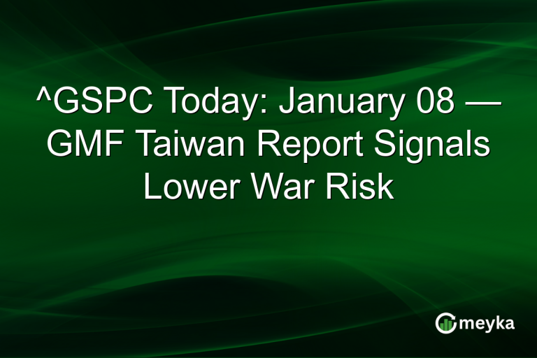 ^GSPC Today: January 08 — GMF Taiwan Report Signals Lower War Risk