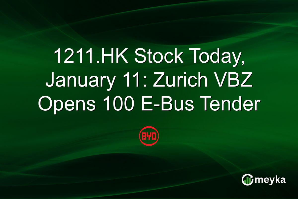1211.HK Stock Today, January 11: Zurich VBZ Opens 100 E-Bus Tender