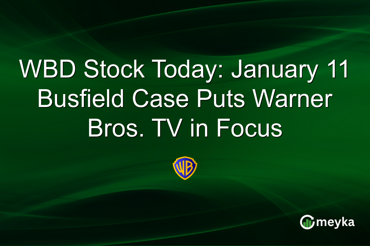 WBD Stock Today: January 11 Busfield Case Puts Warner Bros. TV in Focus
