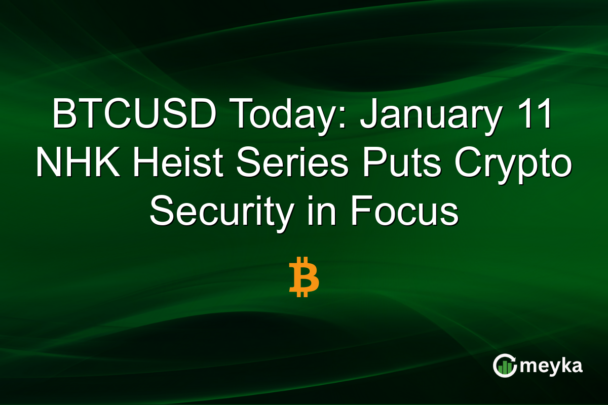 BTCUSD Today: January 11 NHK Heist Series Puts Crypto Security in Focus
