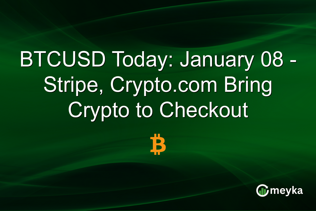 BTCUSD Today: January 08 - Stripe, Crypto.com Bring Crypto to Checkout