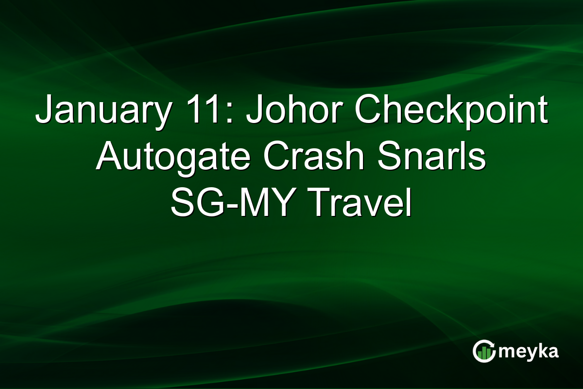 January 11: Johor Checkpoint Autogate Crash Snarls SG-MY Travel