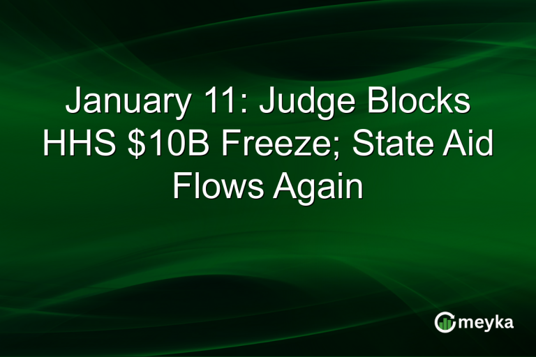 January 11: Judge Blocks HHS $10B Freeze; State Aid Flows Again