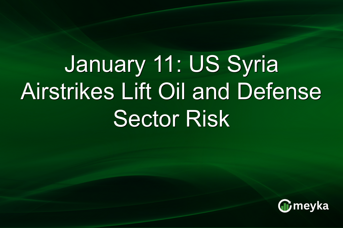 January 11: US Syria Airstrikes Lift Oil and Defense Sector Risk