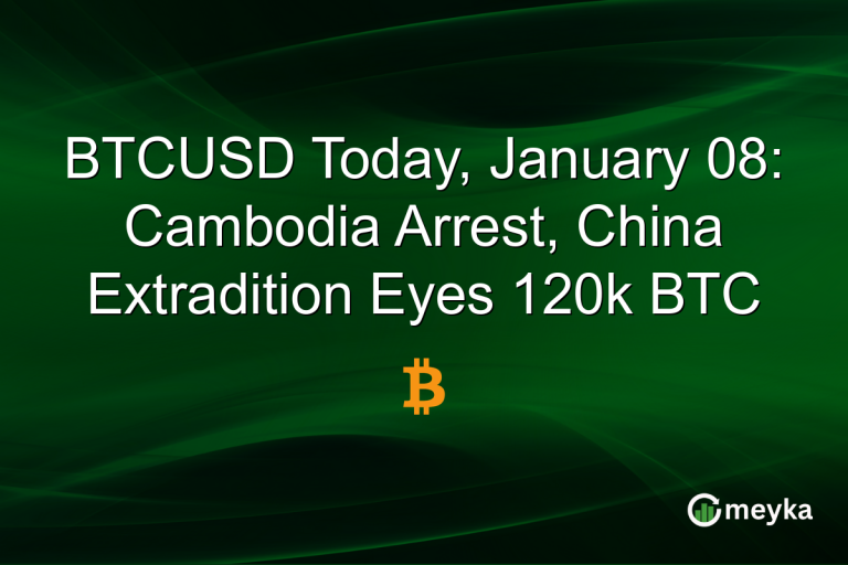 BTCUSD Today, January 08: Cambodia Arrest, China Extradition Eyes 120k BTC