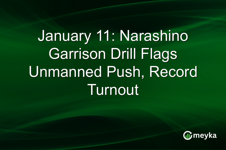 January 11: Narashino Garrison Drill Flags Unmanned Push, Record Turnout